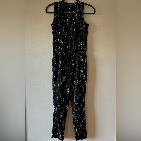 Pants - Black & White Polka Dot Jumpsuit